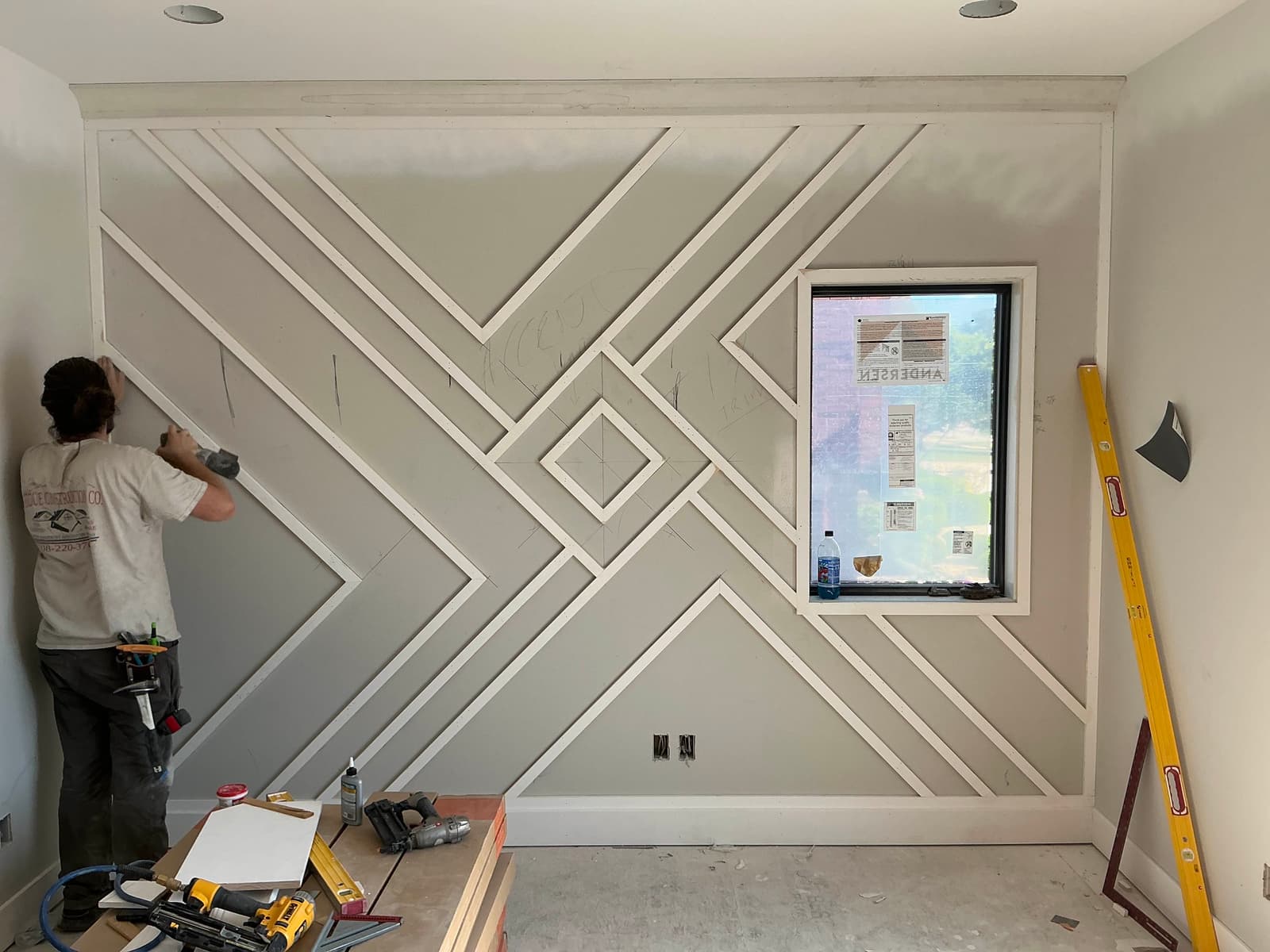 Geometric accent wall