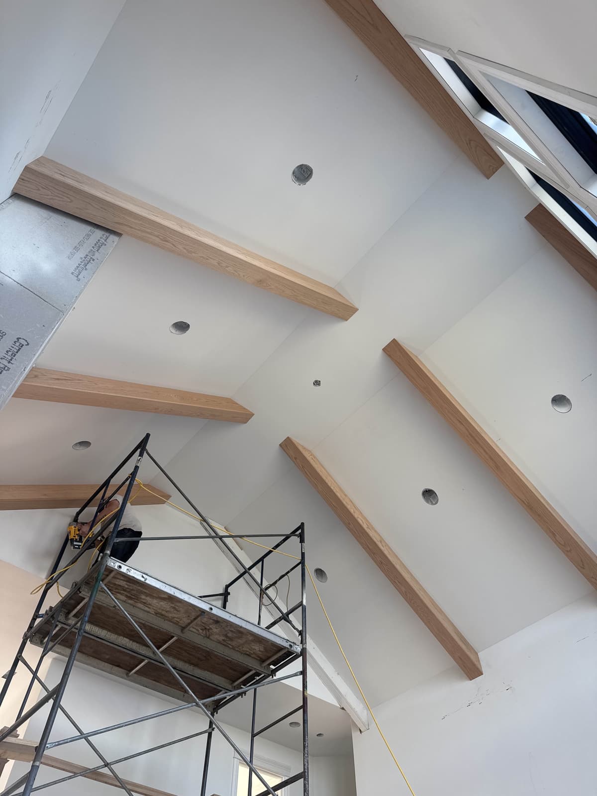 Vaulted oak beams