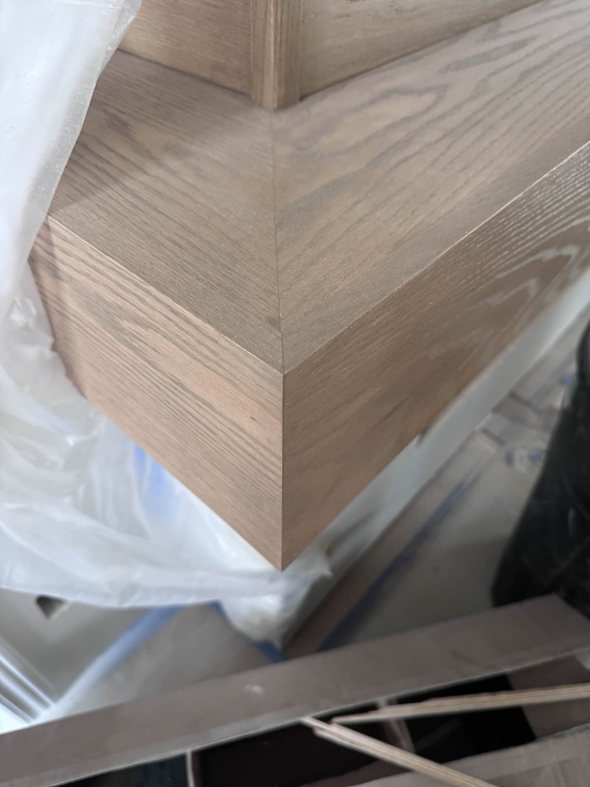 Mitered mantel detail